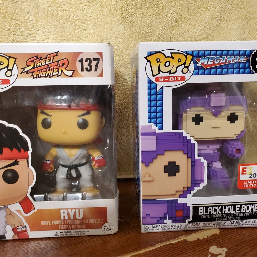 Ryu & Mega Man Black Hole Funko Pop
